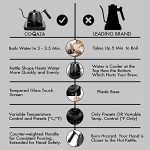 Gooseneck Electric Kettle, Variable Temperature Control & Presets, Pour Over Coffee & Tea Kettle, Stainless Steel Electric Pour Over Kettle, Rapid Heating, Black Tea Kettle, Glass Base Gooseneck Electric Kettle, Variable Temperature Control & Presets, Pour Over Coffee & Tea Kettle, Stainless Steel Electric Pour Over Kettle, Rapid Heating, Black Tea Kettle, Glass Base